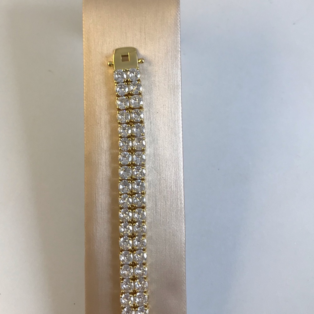 26ct Double Row Tennis Bracelet - Picture 5 of 9